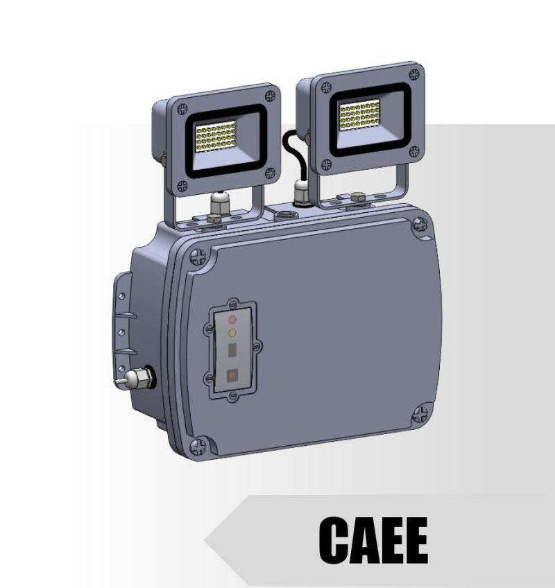 CAEE - Luminária LED de Emergência com Dois Refletores e Base Magnética