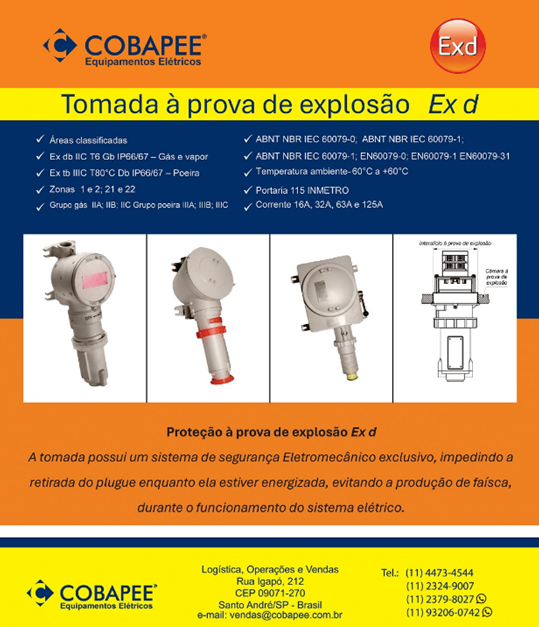 TOMADA e PLUGUE À PROVA DE EXPLOSÃO 16 a 125A