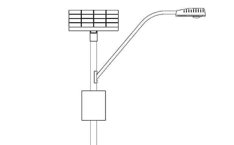 Luminária led solar 150w